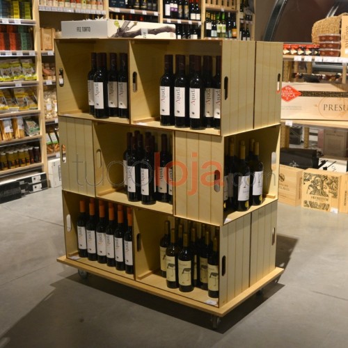 Expositor de madeira para Garrafeira