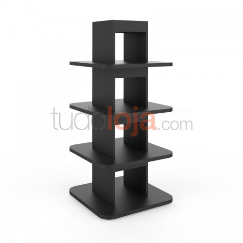 Expositor de Madeira 1400x600 para Loja - Preto