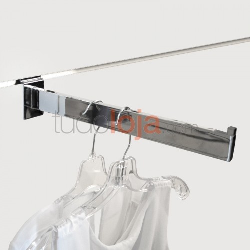 Gancho cromado horizontal para painel multi-sistema