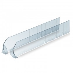 Divisória H60 Ajustável com batente H30 para Prateleira Loja