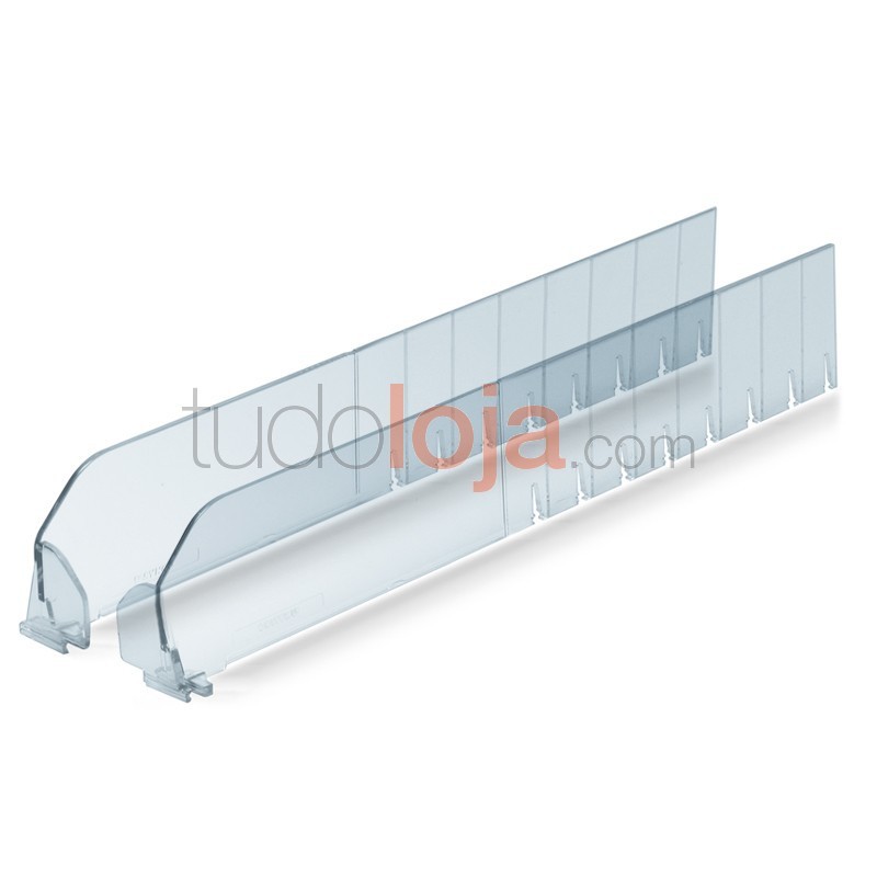 Divisória H60 Ajustável com batente H30 para Prateleira Loja