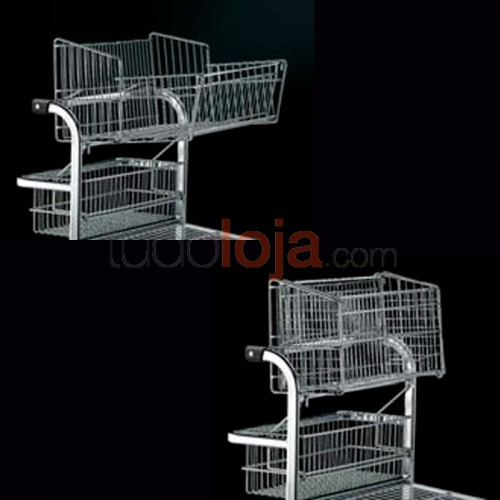 Cesta rebatível para carrinho de compras cash ST