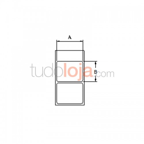 Rolo etiqueta térmica com capa proteção