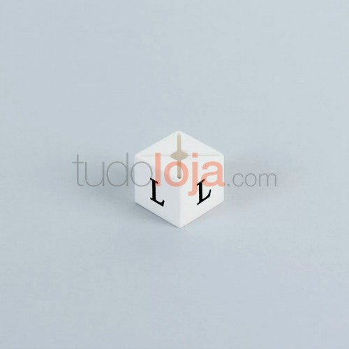 Marcador cubo de tamanhos para cabides