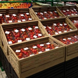 caixa de fruta imitação madeira