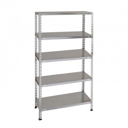Estante metálica H1800xP300xL900 com 5 prateleiras zincado