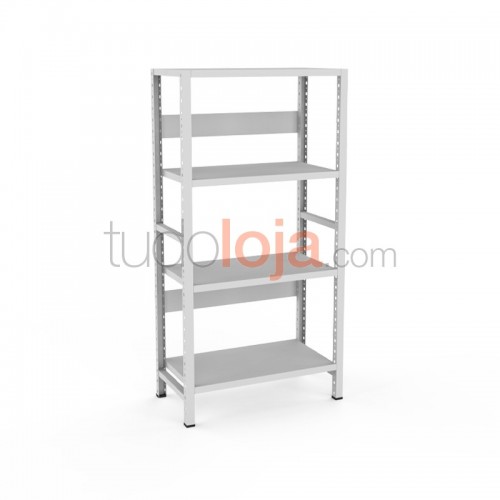 Estante metálica de encaixe H1500xP400xL1000 com 4 prateleiras