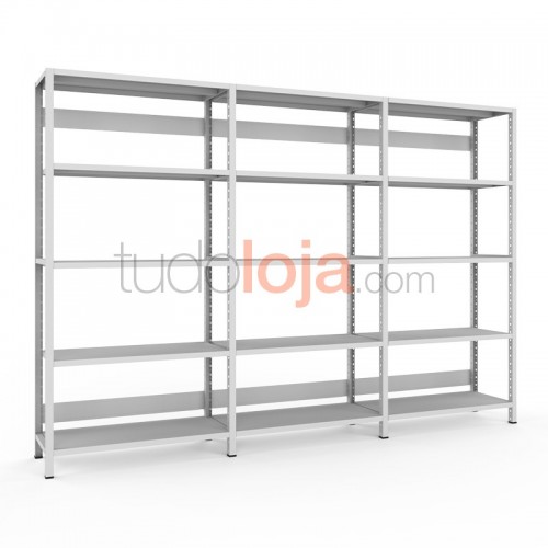 Estante encaixe H2000xP400xL3000 com 5 prateleiras