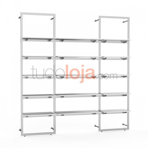 Estante Mural para Lojas Roupa - OUTLET