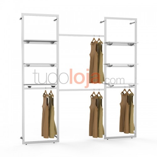 Estante Mural para Lojas Roupa - OUTLET