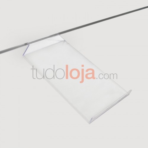 Prateleira Inclinada Transparente para Painel Multi-sistema