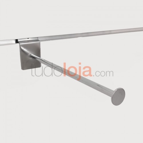 Gancho cromado com batente para painel multi-sistema