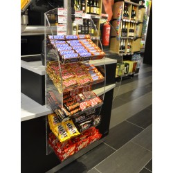 Expositor de Acrílico para Balcão de Supermercado