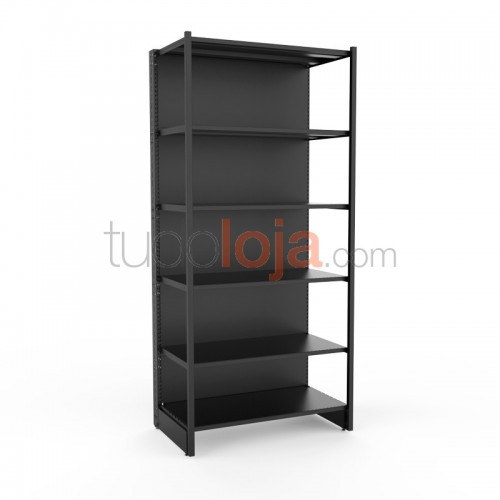 Estante Mural 501 para Lojas - Preto
