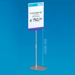 Poster stand (Pé de Galo) H300-550 com Display A4