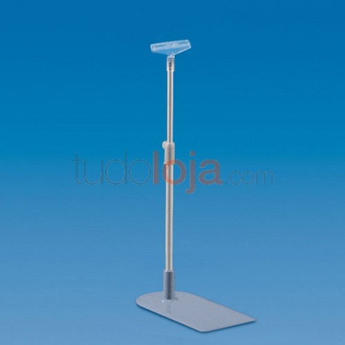 Suporte telescópico alumínio + Base plástico