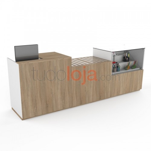 Balcão com Vitrine 938x600x2700 para Lojas