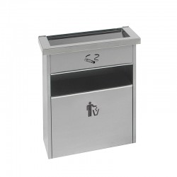 Cinzeiro Papeleira de Parede - 8L+3L - Inox