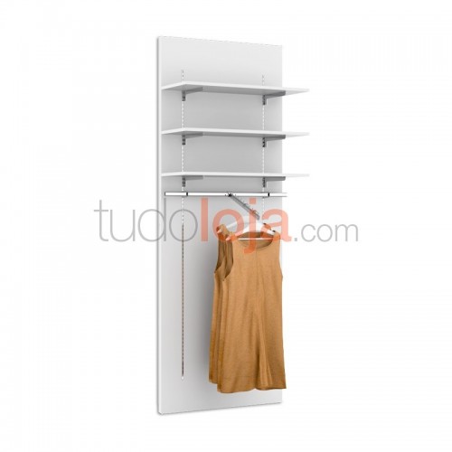 Painel de Madeira com Prumos Verticais 2400x900 para fixar na Parede de Lojas