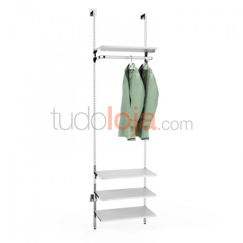 Estante Mural H2400 para Lojas de Roupa