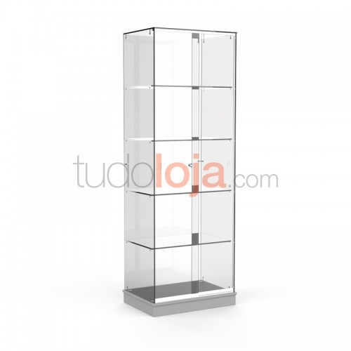 Vitrine Expositora 1800x450x640 com Rodas para Espaços Comerciais