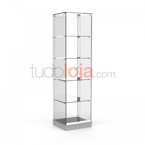 Vitrine Expositora 1800x450x500 com Rodas para Espaços Comerciais