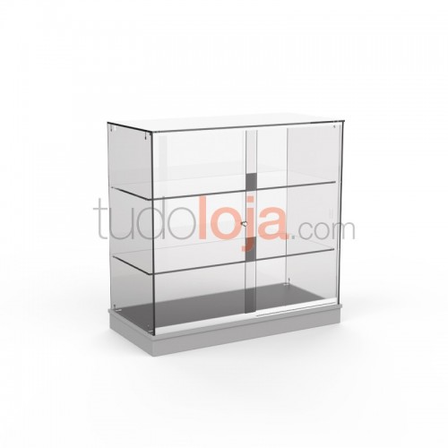 Vitrine Expositora 900x450x940 com Rodas para Espaços Comerciais