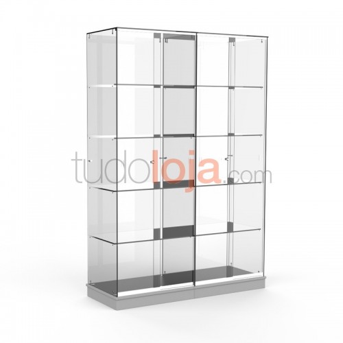 Vitrine Expositora 1800x450x1240 com Rodas para Espaços Comerciais