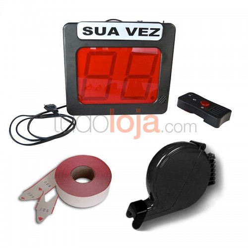 Kit Controlador Digital com Senhas A-Sua-Vez
