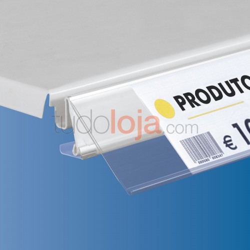 Perfil porta-preço para Prateleiras Tego, Linde, Edan, Alpos e Mafirol
