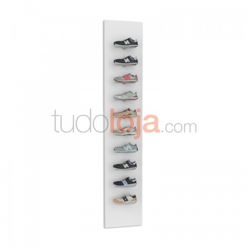 Painel com Prateleiras de Sapatos para Lojas