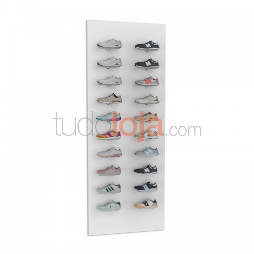 Painel com Prateleiras de Sapatos para Lojas