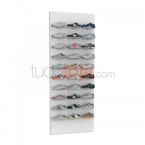 Painel com Prateleiras de Sapatos para Lojas