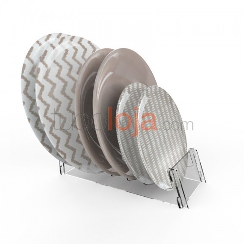 Expositor suporte 6 pratos