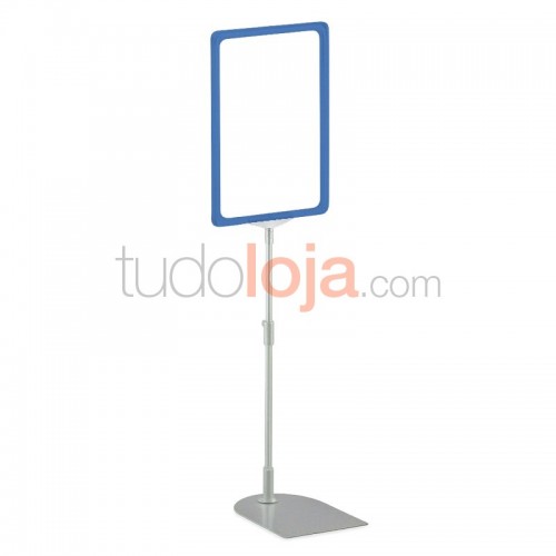 Poster Stand com Caixilho A4 Azul para Folhetos