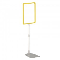 Poster Stand com Caixilho A4 Amarelo para Folhetos