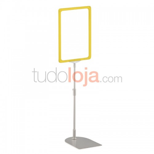 Poster Stand com Caixilho A4 Amarelo para Folhetos