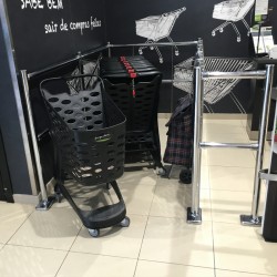 Carrinho de compras de plástico ECO - 80L - Preto