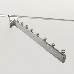 Gancho cromado inclinado para painel multi-sistema