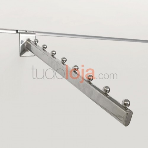 Gancho cromado inclinado para painel multi-sistema