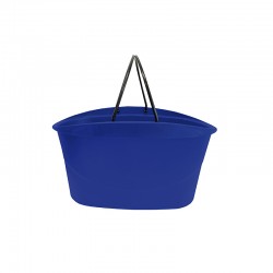 Cesta de compras azul com pega