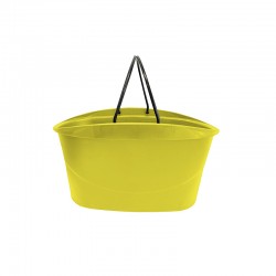 Cesta de compras amarelo com pega