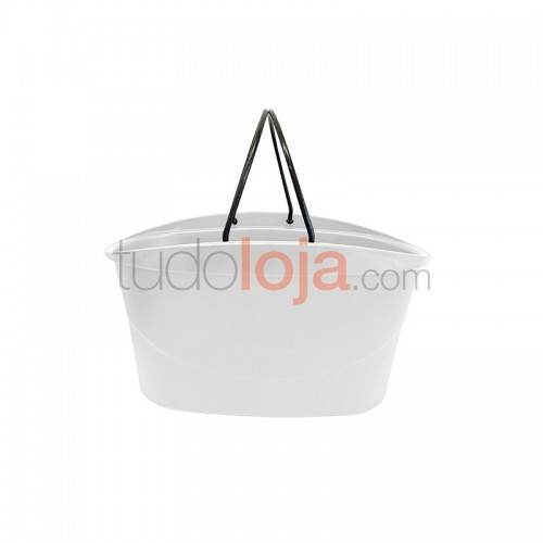 Cesta de compras branco com pega