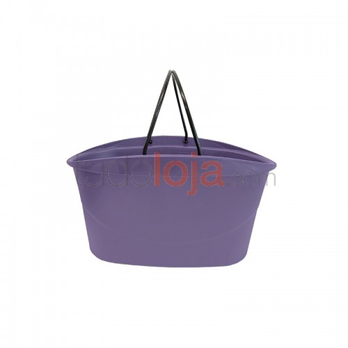 Cesta de compras lilas com pega