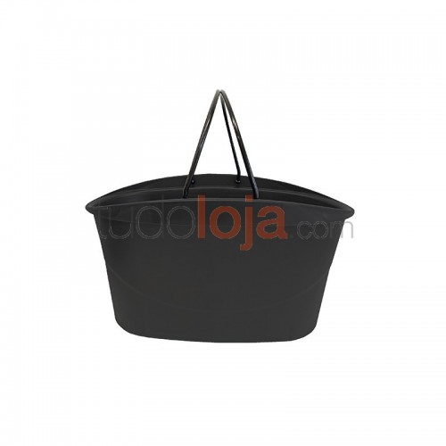 Cesta de compras preto com pega