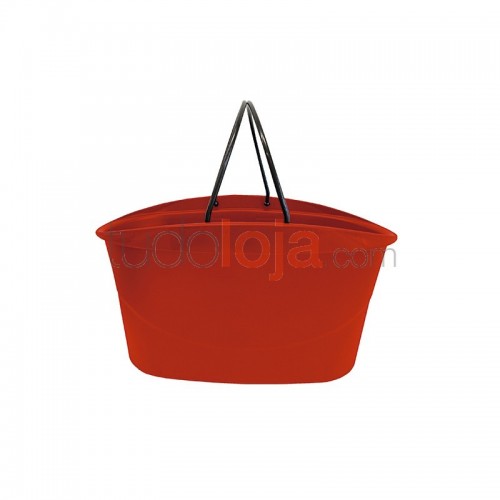 Cesta de compras vermelho com pega