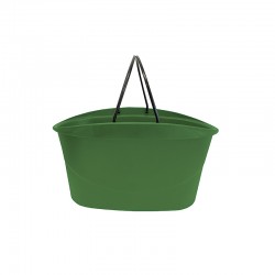 Cesta de compras verde com pega