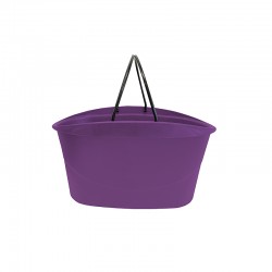 Cesta de compras violeta com pega
