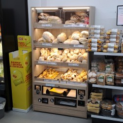 Móvel self service de Pão para Supermercado e Mercearia