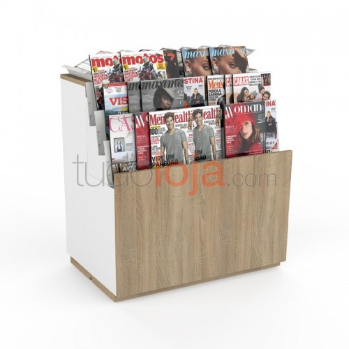 Móvel Balcão de Revistas e Jornais JA14 925x600x900 para Loja